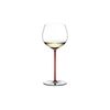 Бокал для белого вина Oaked Chardonnay, 620 мл, прозрачный/красный, хрусталь, серия Fatto a Mano, Riedel, фото 