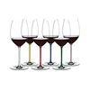 Набор из 6-ти бокалов для красного вина Cabernet/Merlot ручной работы 7900/0P, 625 мл, прозрачный/мультиколор, серия Fatto a Mano, Riedel, фото 