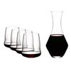 Хрустальный набор из 4-х бокалов для красного вина Cabernet Sauvignon и декантер Merlot Winewings, 5789/30, Riedel, фото 
