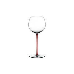 Бокал для белого вина Oaked Chardonnay, 620 мл, прозрачный/красный, хрусталь, серия Fatto a Mano, Riedel, фото 