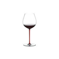 Бокал для красного вина Old World Pinot Noir, 705 мл, прозрачный/красный, хрусталь, серия Fatto a Mano, Riedel, фото 