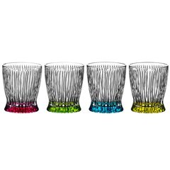 Набор из 4-х хрустальных стаканов Fire Whisky Baby Blue 5515/44S1, 295 мл, прозрачный/разноцветный, серия Tumbler Collection, Riedel, фото 