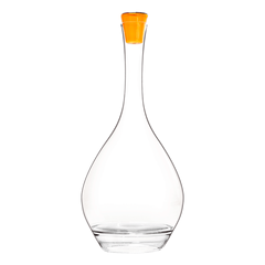 Carafe Perchée Ronde, Графин 750 мл, D15 см, H32,5 см, размер желтой крышки: D3,8 см, H4,5 см; бессвинцовый хрусталь, Франция, L'Atelier du Vin, фото 