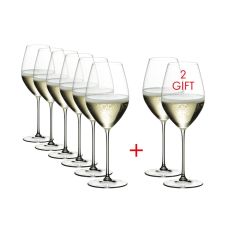 Набор из 8-ми хрустальных бокалов для шампанского Buy 6 get 8 CHAMPAGNE WINE GLASS, объем: 445 мл, высота: 23,5 см, материал: хрусталь, серия Veritas, 7449/28, Riedel, Австрия, фото 