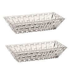 Набор тарелок Bossa Nova Bowl Rectangular 17cm Set of 2, 36 мм, хрусталь, Nachtmann, фото 