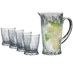 Набор для напитков Cold Drinks из 4-х хрустальных стаканов и кувшина 5515/23S1, прозрачный, серия Tumbler Collection, Riedel, фото 