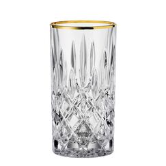 Набор высоких стаканов Noblesse GOLD, 375 мл, 2 шт, бессвинцовый хрусталь, золото 24к, Nachtmann, фото 
