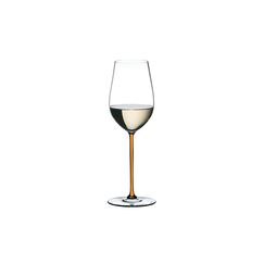 Бокал для вина Riesling/Zinfandel, 395 мл, прозрачный/оранжевый, хрусталь, серия Fatto a Mano, Riedel, фото 