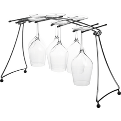 Egouttoir pour verres à dégustation, L41,9 см, W5,6 см, H22,1 см, никелированный металл, резиновые наконечники, Франция, L'Atelier du Vin, фото 