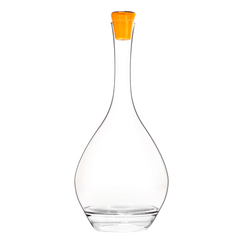 Carafe Perchée Ronde, Графин 750 мл, D15 см, H32,5 см, размер желтой крышки: D3,8 см, H4,5 см; бессвинцовый хрусталь, Франция, L'Atelier du Vin, фото 