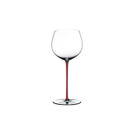 Бокал для белого вина Oaked Chardonnay, 620 мл, прозрачный/красный, хрусталь, серия Fatto a Mano, Riedel, фото 