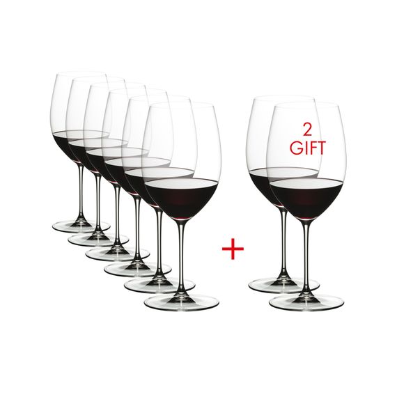 Набор бокалов Riedel Veritas Cabernet / Merlot Pay 6 Get 8, 8 шт., 7449/0, Riedel, фото 