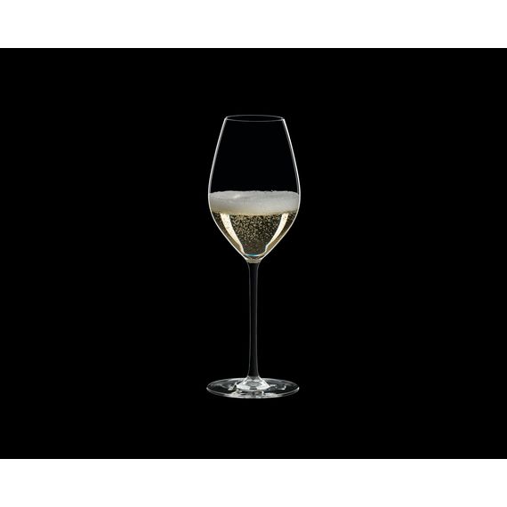 Бокал для шампанского Champagne, 445 мл, прозрачный/черный, хрусталь, серия Fatto a Mano, Riedel, фото , изображение 4