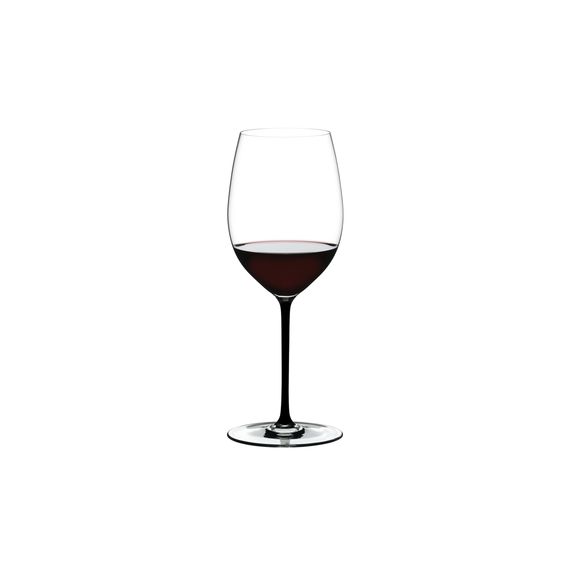 Бокал для красного вина Cabernet, 625 мл, прозрачный/черный, хрусталь, серия Fatto a Mano, Riedel, фото 