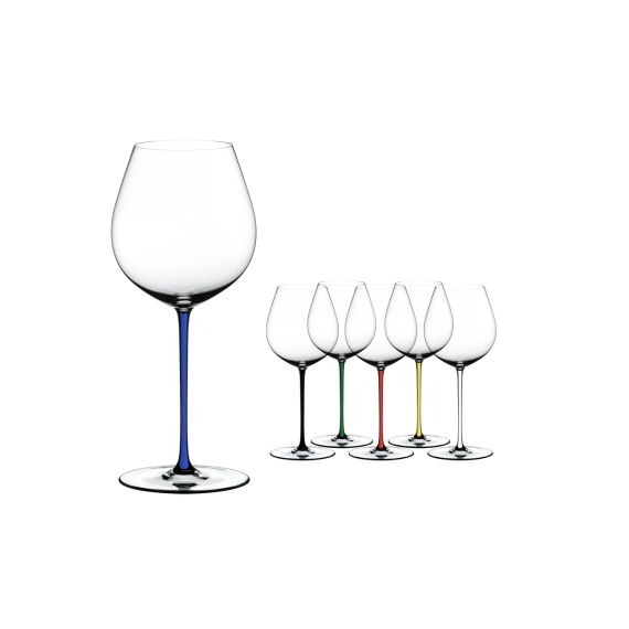 Бокал для красного вина Old World Pinot Noir, 705 мл, прозрачный/синий, хрусталь, серия Fatto a Mano, Riedel, фото , изображение 4