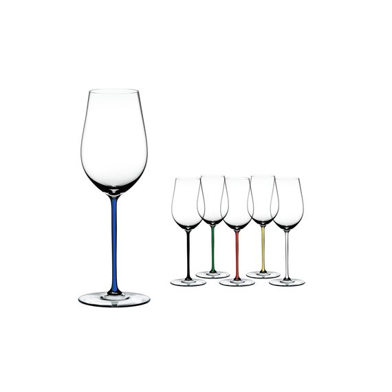 Бокал для вина Riesling/Zinfandel, 395 мл, прозрачный/синий, хрусталь, серия Fatto a Mano, Riedel, фото , изображение 4