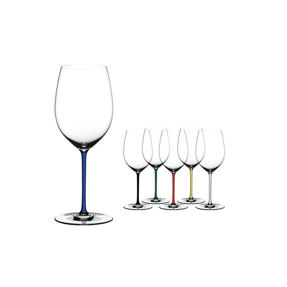 Бокал для красного вина Cabernet, 625 мл, прозрачный/синий, хрусталь, серия Fatto a Mano, Riedel, фото , изображение 3