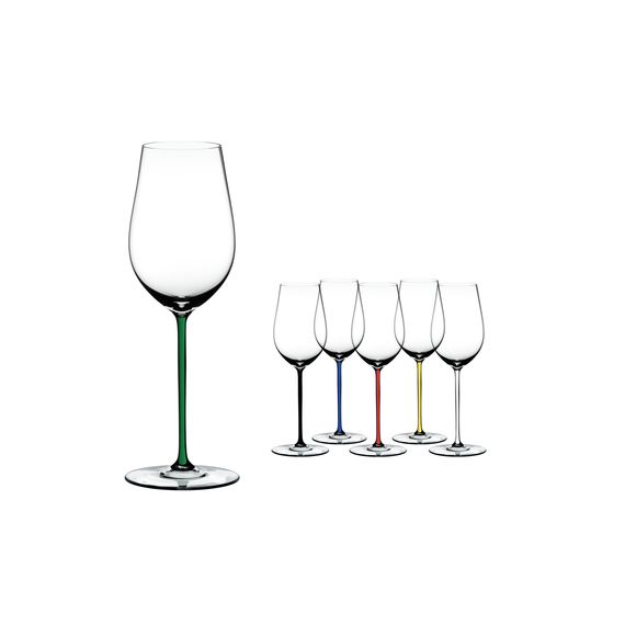 Бокал для вина Riesling/Zinfandel, 395 мл, прозрачный/зеленый, хрусталь, серия Fatto a Mano, Riedel, фото , изображение 3