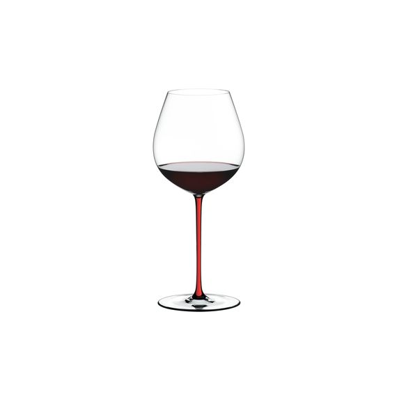 Бокал для красного вина Old World Pinot Noir, 705 мл, прозрачный/красный, хрусталь, серия Fatto a Mano, Riedel, фото 