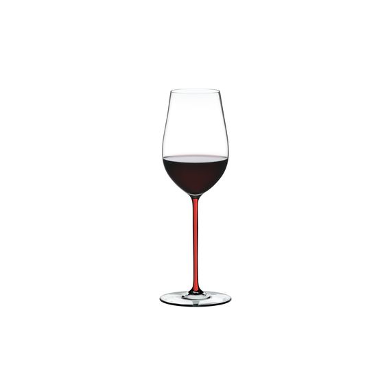 Бокал для вина Riesling/Zinfandel, 395 мл, прозрачный/красный, хрусталь, серия Fatto a Mano, Riedel, фото 