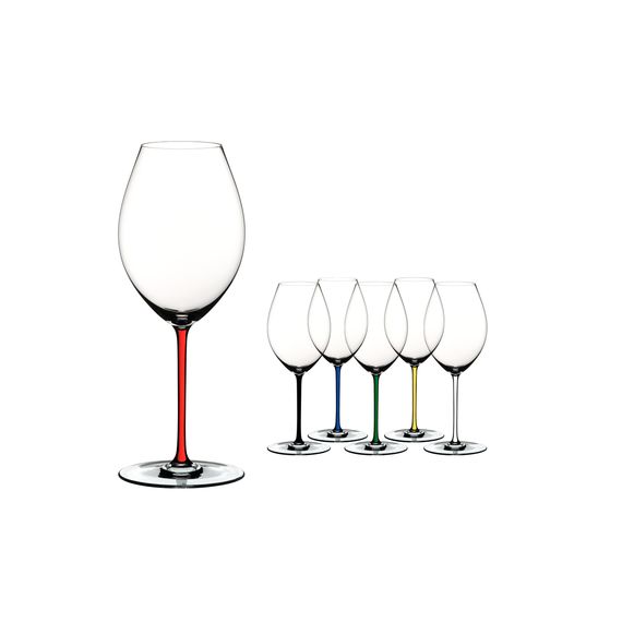 Бокал для красного вина Old World Syrah, 650 мл, прозрачный/красный, хрусталь, серия Fatto a Mano, Riedel, фото , изображение 4