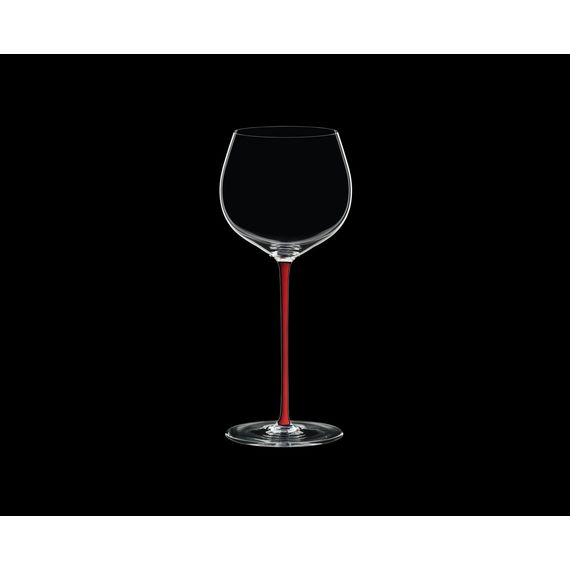 Бокал для белого вина Oaked Chardonnay, 620 мл, прозрачный/красный, хрусталь, серия Fatto a Mano, Riedel, фото , изображение 4