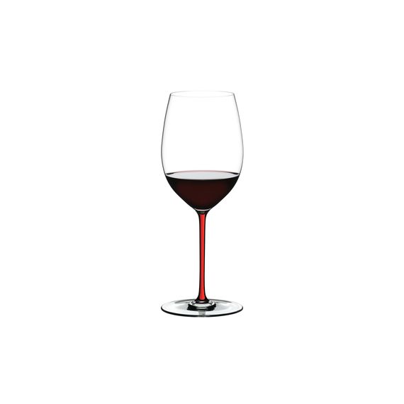 Бокал для красного вина Cabernet, 625 мл, прозрачный/красный, хрусталь, серия Fatto a Mano, Riedel, фото 