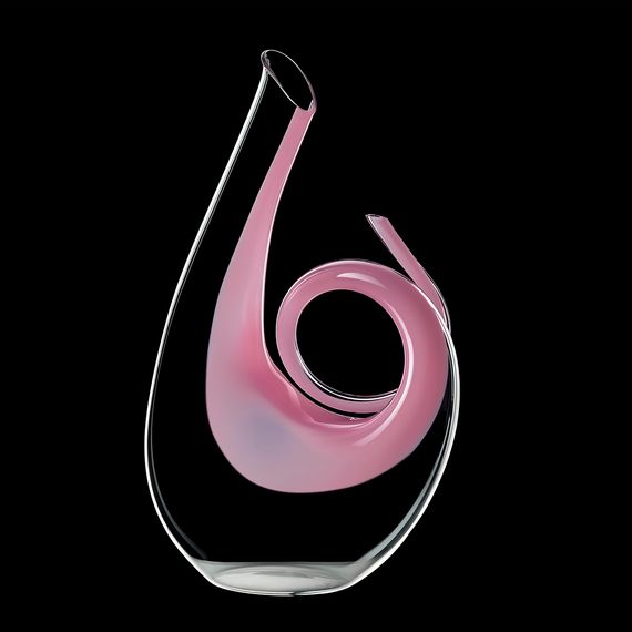 Декантер для красного вина CURLY PINK MAGNUM, ручная работа, объем: 2880 мл, высота: 35,6 см, материал: хрусталь, 2011/26, Riedel, Австрия, фото , изображение 2 Декантер для красного вина CURLY PINK MAGNUM, ручная работа, объем: 2880 мл, высота: 35,6 см, материал: хрусталь, 2011/26, Riedel, Австрия, фото , изображение 2