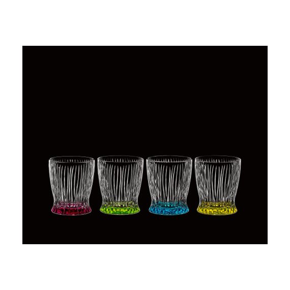 Набор из 4-х хрустальных стаканов Fire Whisky Baby Blue 5515/44S1, 295 мл, прозрачный/разноцветный, серия Tumbler Collection, Riedel, фото , изображение 2