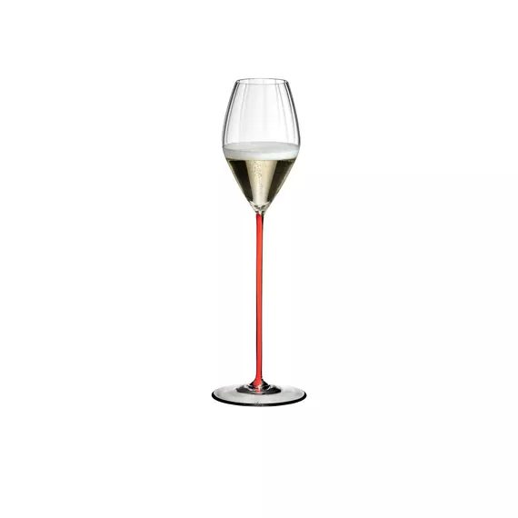 Бокал для шампанского High Performance Champagne Glass Red, красная ножка, 375 мл, 32.5 см, Riedel, фото 