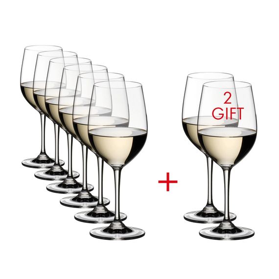 Набор бокалов Vinum Pay 6 Get 8 Value Gift Pack Viognier / Chardonnay / Verdejo, 8 шт., 350 мл, 7416/05, Riedel, фото 