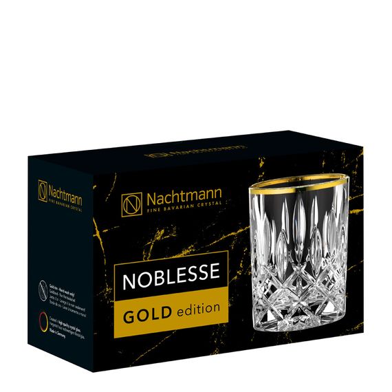 Набор низких стаканов для виски Noblesse GOLD, 295 мл, 2 шт, бессвинцовый хрусталь, золото 24к, Nachtmann, фото , изображение 5