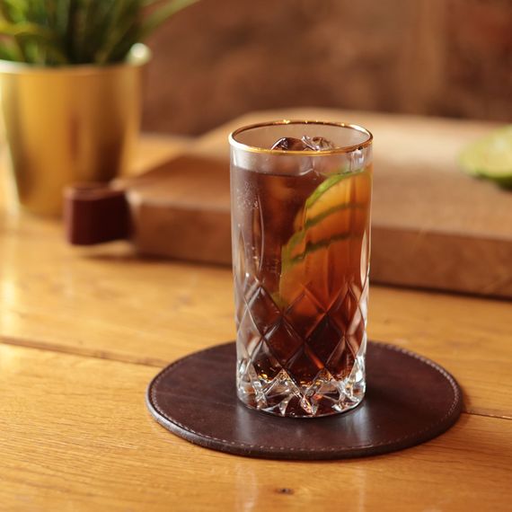 Набор высоких стаканов Noblesse GOLD, 375 мл, 2 шт, бессвинцовый хрусталь, золото 24к, Nachtmann, фото , изображение 3