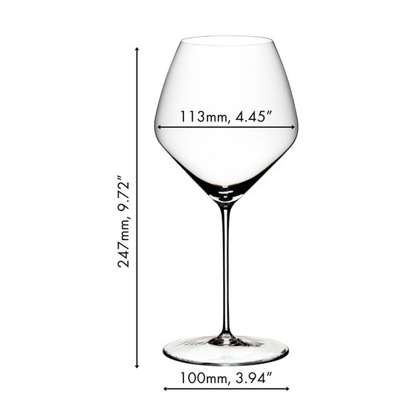 Набор из 2-х бокалов для красного вина Pinot Noir / Nebbiolo (Пино Нуар), объем: 770 мл, высота: 247 мм, хрусталь, серия Veloce, 6330/07, Riedel, фото , изображение 3