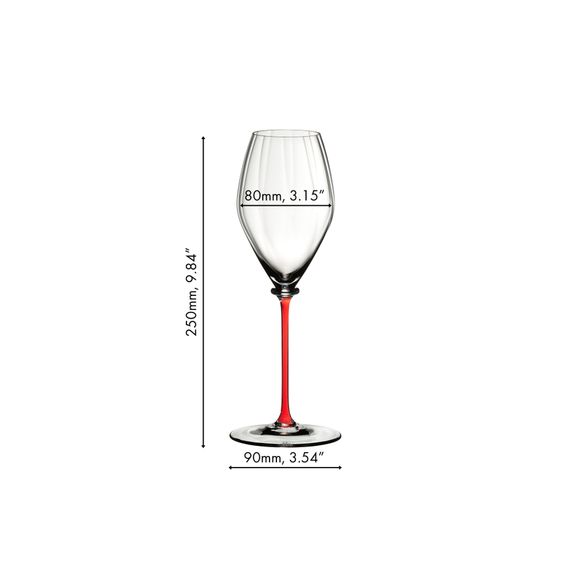 Бокал для шампанского Champagne 4884/28R, 375 мл, красная ножка, серия Fatto a Mano, Riedel, фото , изображение 4