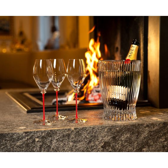 Бокал для шампанского Champagne 4884/28R, 375 мл, красная ножка, серия Fatto a Mano, Riedel, фото , изображение 3