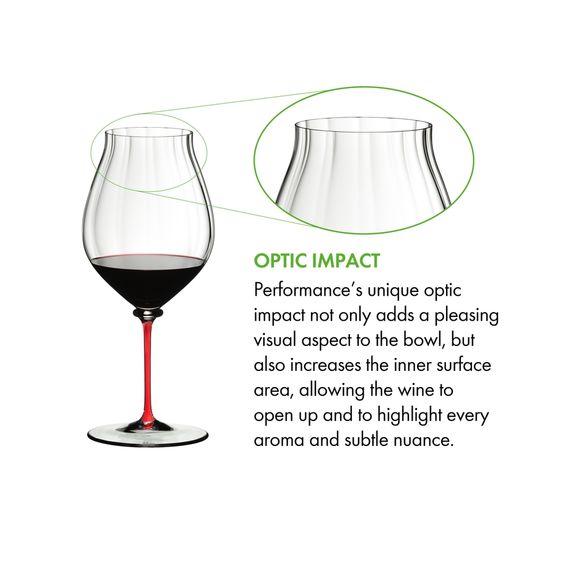 Бокал для красного вина Pinot Noir 4884/67R, 830 мл, красная ножка, серия Fatto a Mano, Riedel, фото , изображение 2