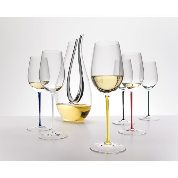 Бокал для вина Riesling/Zinfandel, 395 мл, прозрачный/бирюзовый, хрусталь, серия Fatto a Mano, Riedel, фото , изображение 5