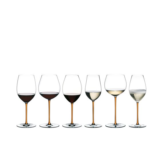 Бокал для вина Riesling/Zinfandel, 395 мл, прозрачный/оранжевый, хрусталь, серия Fatto a Mano, Riedel, фото , изображение 4