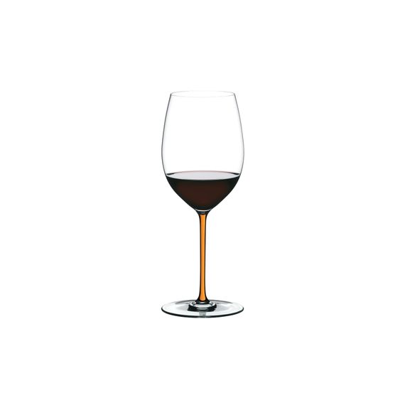 Бокал для красного вина Cabernet/Merlot ручной работы 4900/0О, 625 мл, оранжевая ножка, серия Fatto a Mano, Riedel, фото 
