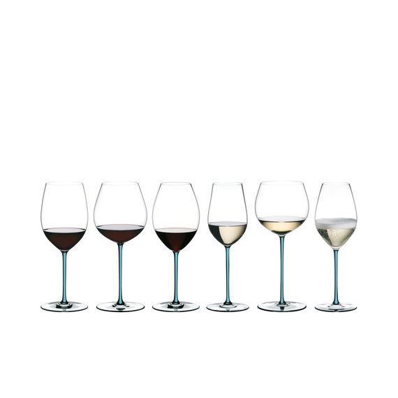 Бокал для шампанского Champagne 4900/28T, 459 мл, бирюзовая ножка, серия Fatto a Mano, Riedel, фото , изображение 5