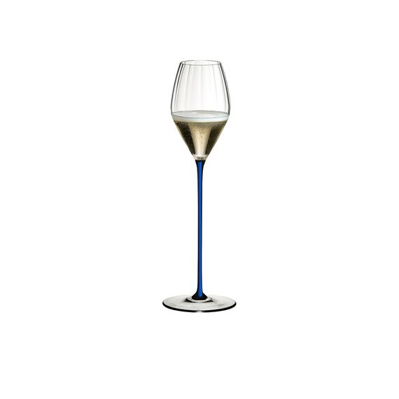 Бокал для шампанского High Performance Champagne Glass 4994/28D, темно-синяя ножка, 375 мл, Riedel, фото 