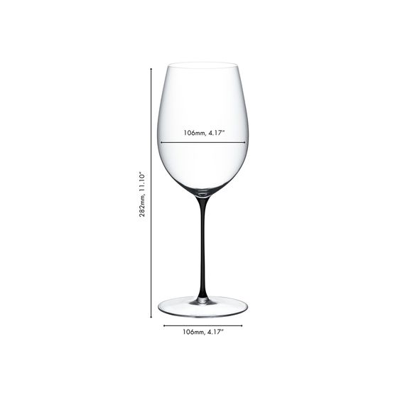 Бокал для вина Superleggero Bordeaux Grand Cru, 953 мл, 6425/00B, черная ножка, Riedel, фото , изображение 3