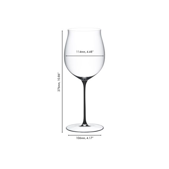 Бокал для вина Superleggero Burgundy Grand Cru, 1022 мл, 6425/16B, черная ножка, Riedel, фото , изображение 3