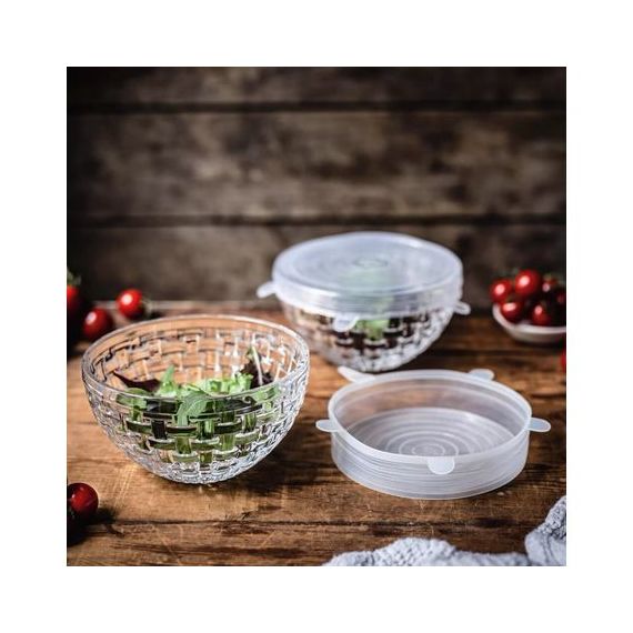 Набор салатников с силиконовыми крышками, 750 мл., хрустальное стекло, 4 предмета, коллекция Bossa Nova, Nachtmann, фото , изображение 4