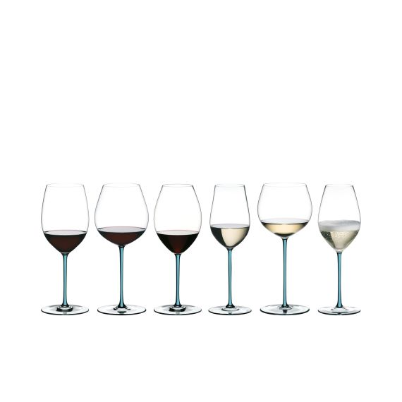 Бокал для Каберне/Мерло, 709 мл, прозрачный/бирюзовый, хрусталь, серия Fatto a Mano, Riedel, фото , изображение 5